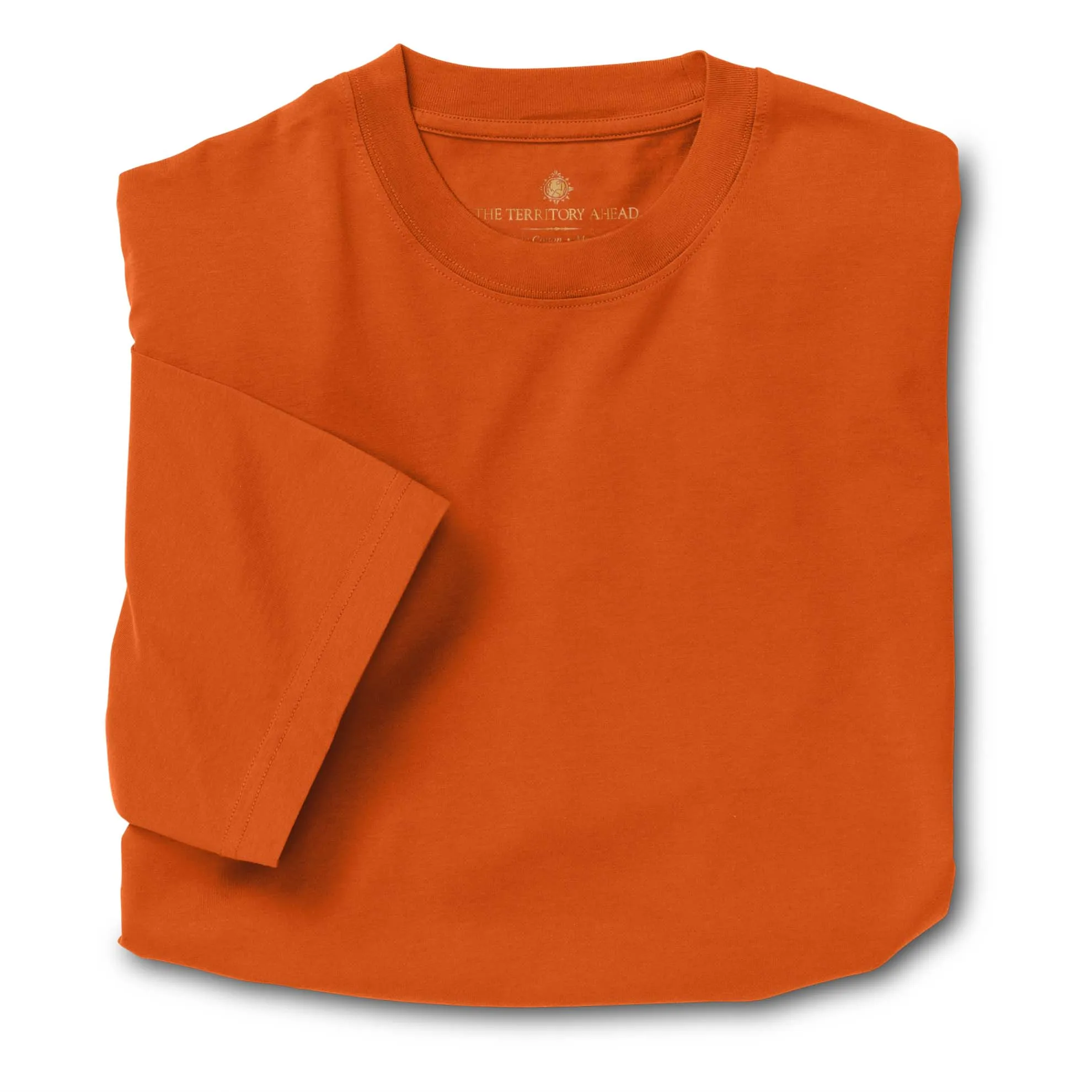 S/S Peruvian Pima Crew T-Shirt - Pumpkin