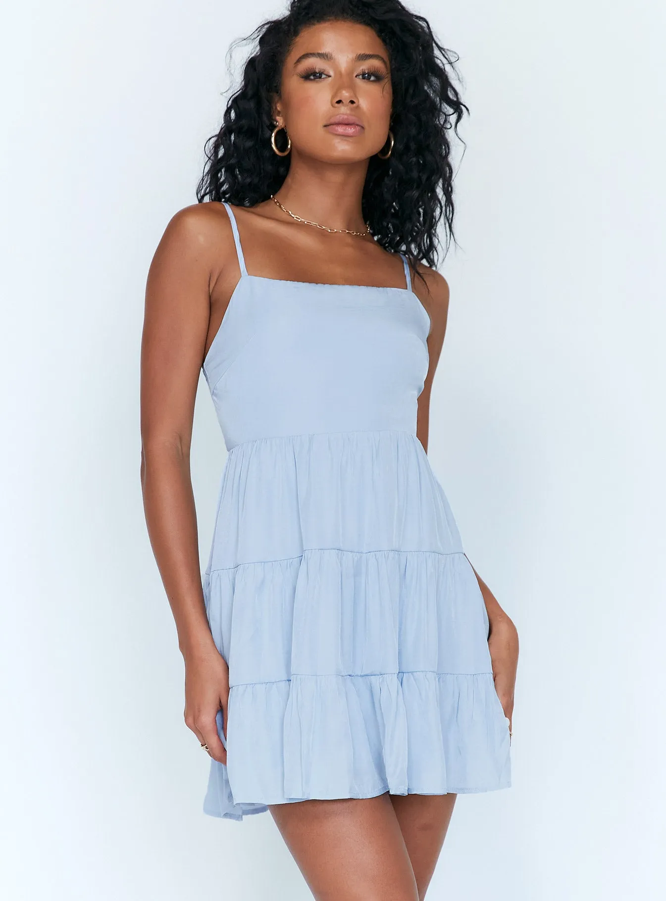 Summer Break Mini Dress Blue