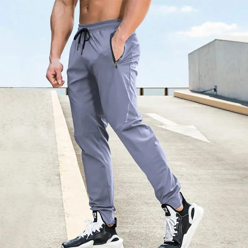 Summer Men's Stretch Sweatpants Elastic Waist Jogger Men's Pants Outdoor Training Fitness Breathable Pants Men's Casual Pants