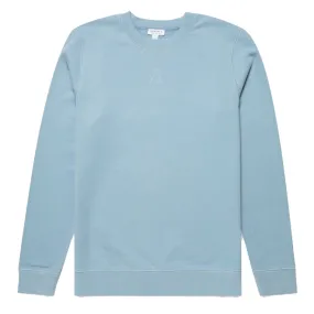 Sunspel Loopback Sweatshirt Blue Mist