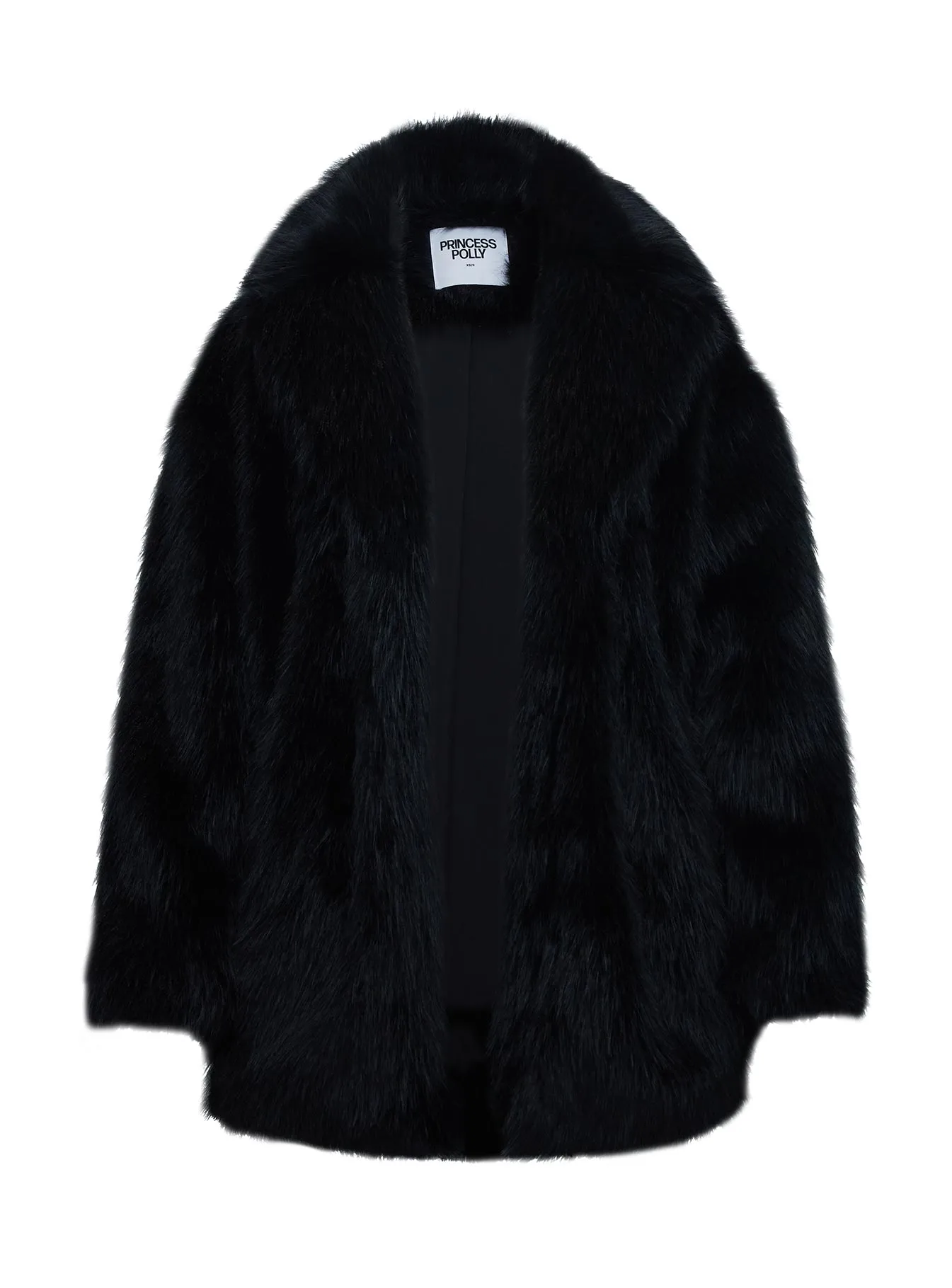 Super Trouper Faux Fur Jacket Black