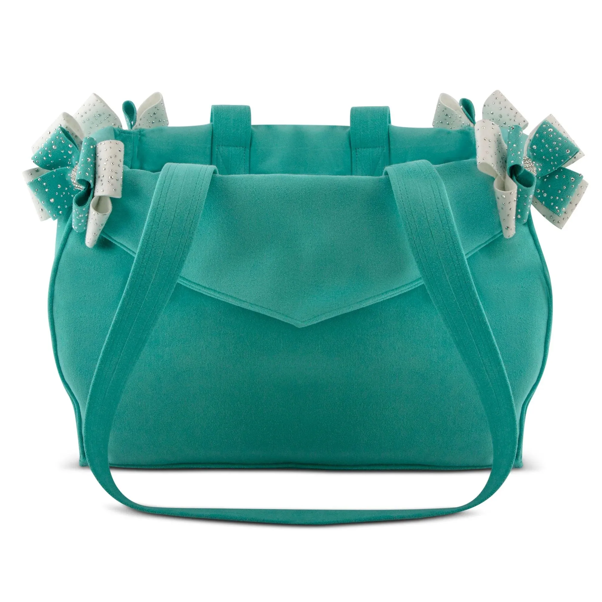 Susan Lanci Luxury Purse Carrier Collection- Ultrasuede Bimini Blue Nouveau Bow