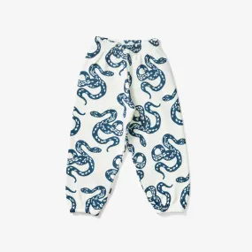 Terry Sweatpants with Snakes Print | Indigo