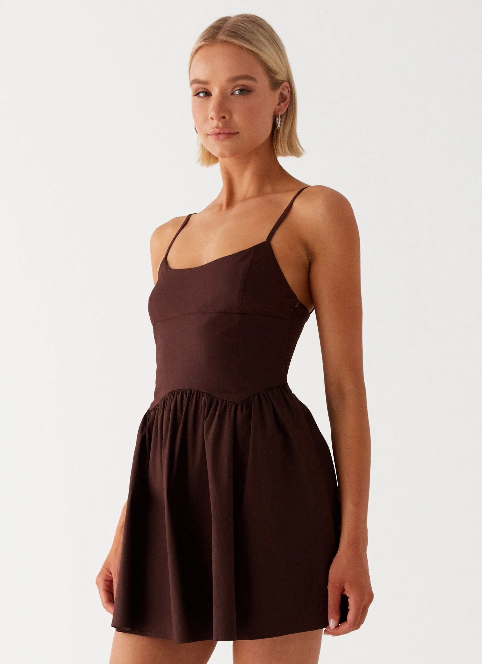 Tesoro Mio Mini Dress - Chocolate