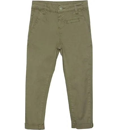 The Luke Solid Stretch Twill Pants - Moss - KIDS