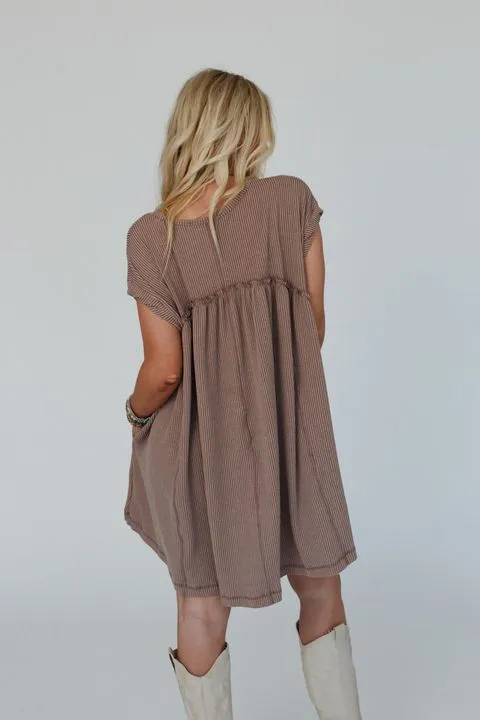 The Nest Subtle Escape Textured Dress - Acorn