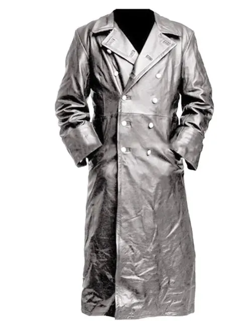 TIMELESS VEGAN LEATHER TRENCH COAT. Unisex