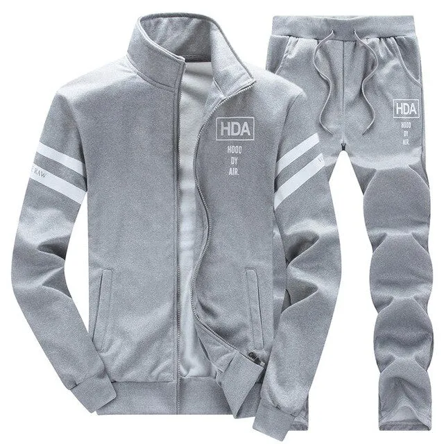 Tracksuit Men Sets Fashion Spring Winter Sporting Suit Sweatshirt  Sweatpants Mens Clothing 2 Pieces Sets Slim Track Suit 2019