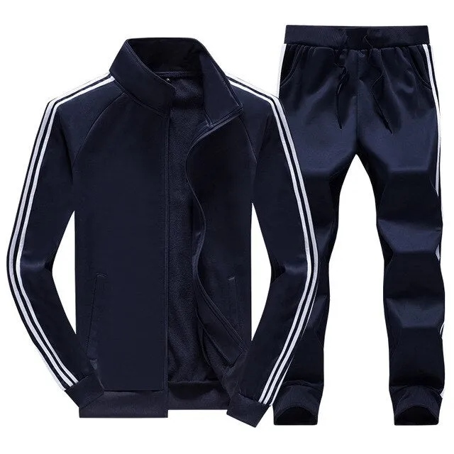 Tracksuit Men Sets Fashion Spring Winter Sporting Suit Sweatshirt  Sweatpants Mens Clothing 2 Pieces Sets Slim Track Suit 2019