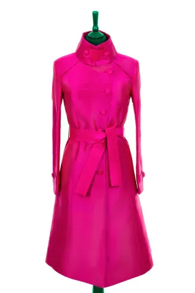 Trench Coat in Hot Pink