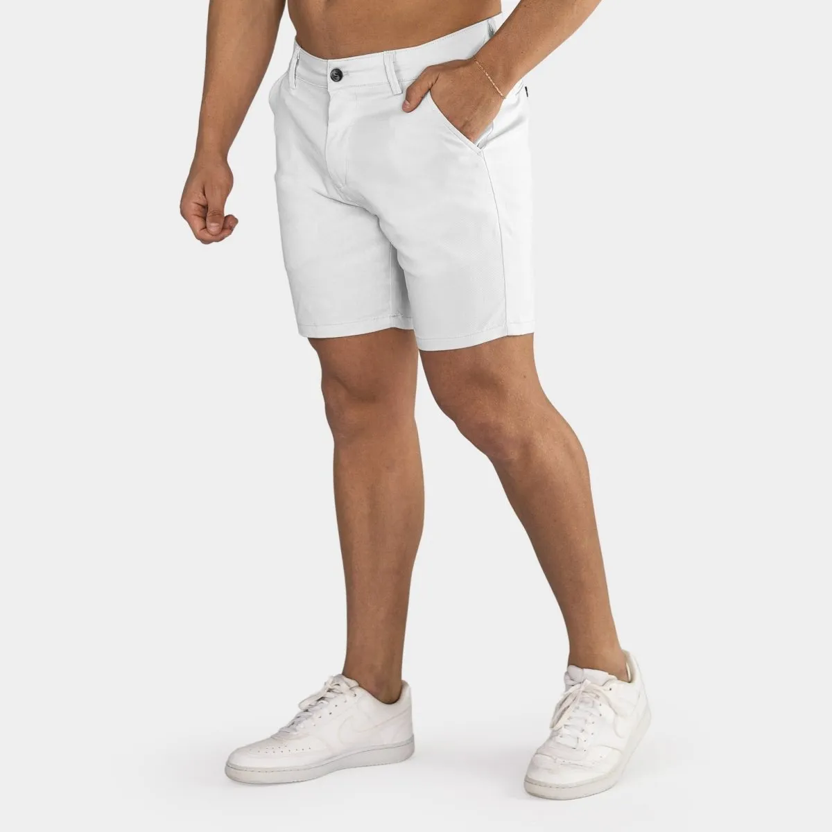 Ultra-Stretch 7" Chino Shorts - White