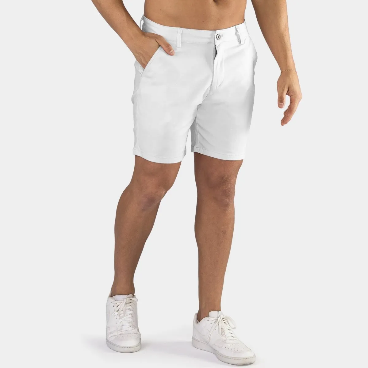 Ultra-Stretch 7" Chino Shorts - White