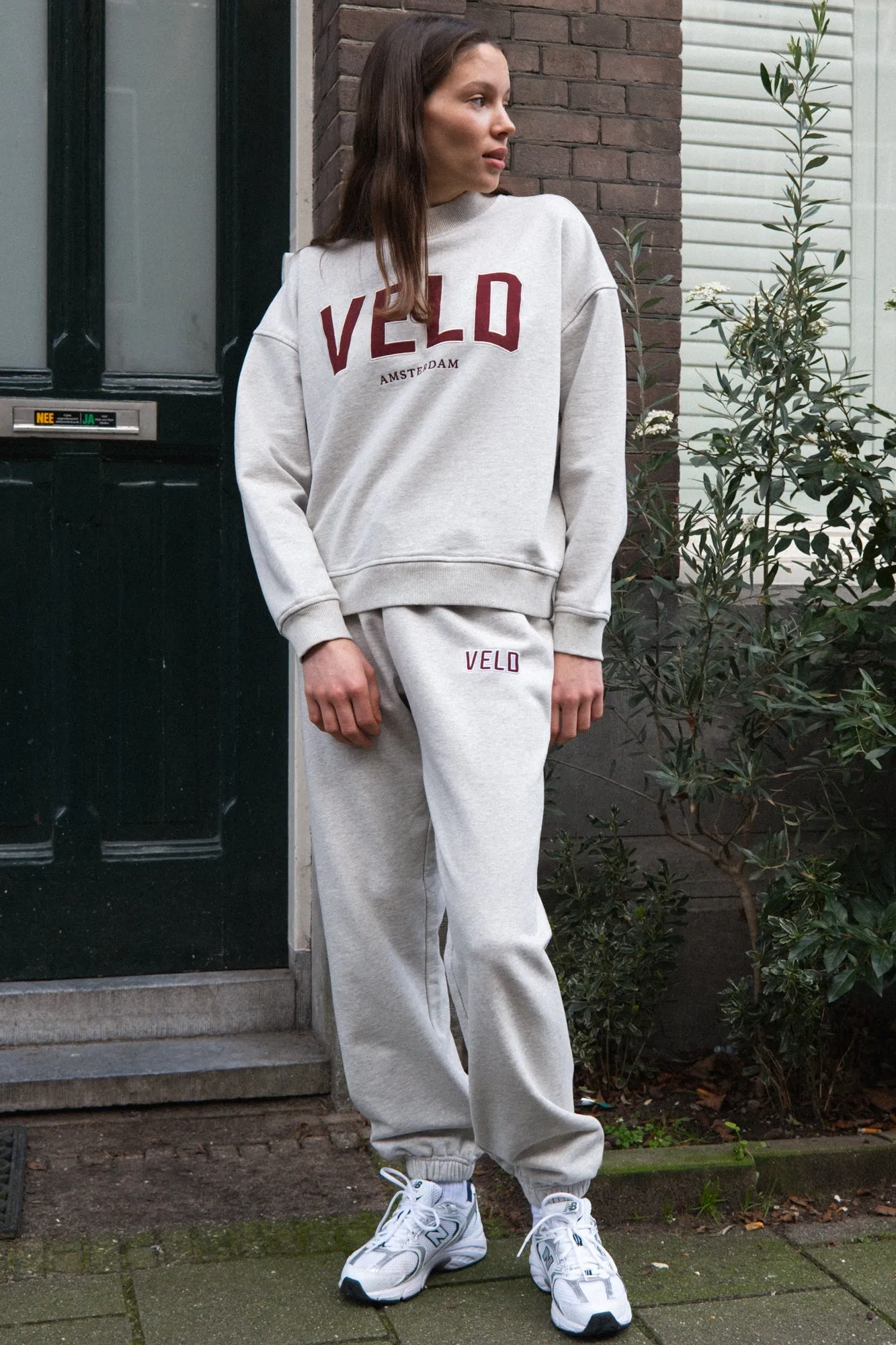 Veld Varsity Sweat Set Heather Grey