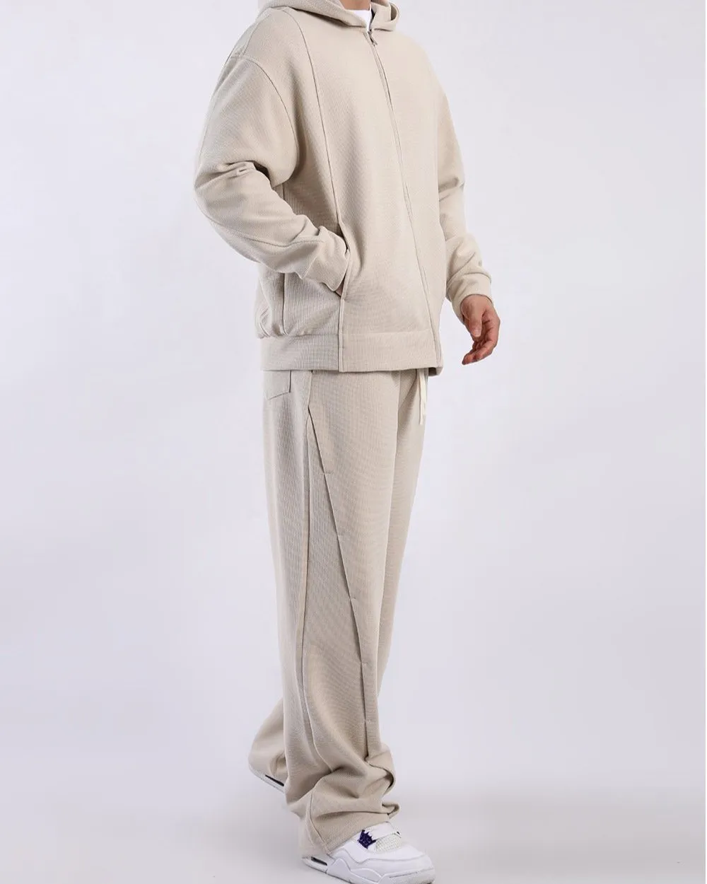 Waffle Textured Relaxed Fit Sweatpants