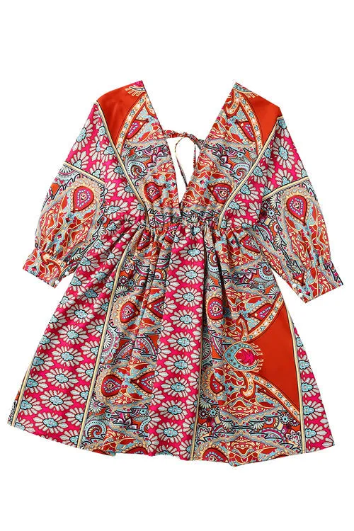 Wanna Be With You Boho Print Mini Dress