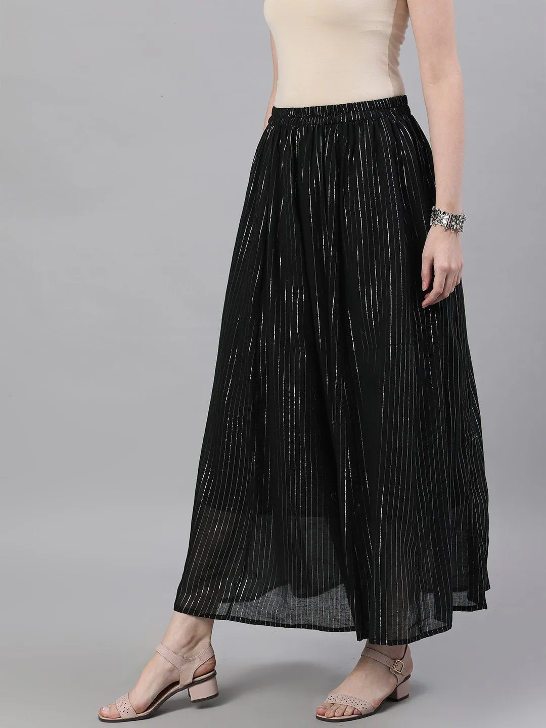 Women Black Maxi Skirt