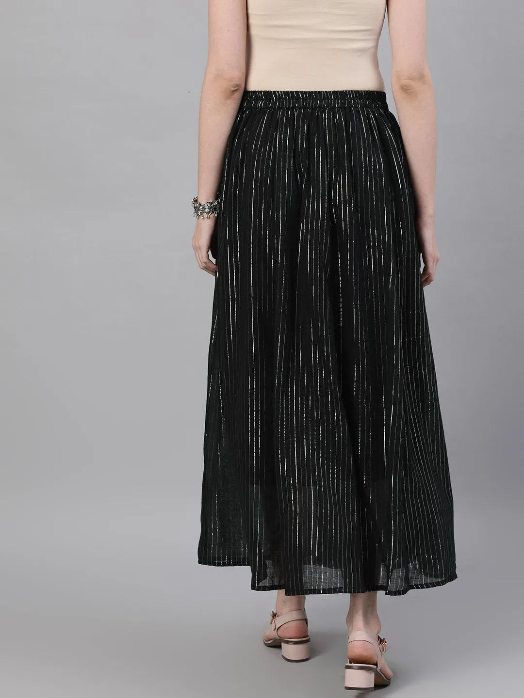 Women Black Maxi Skirt