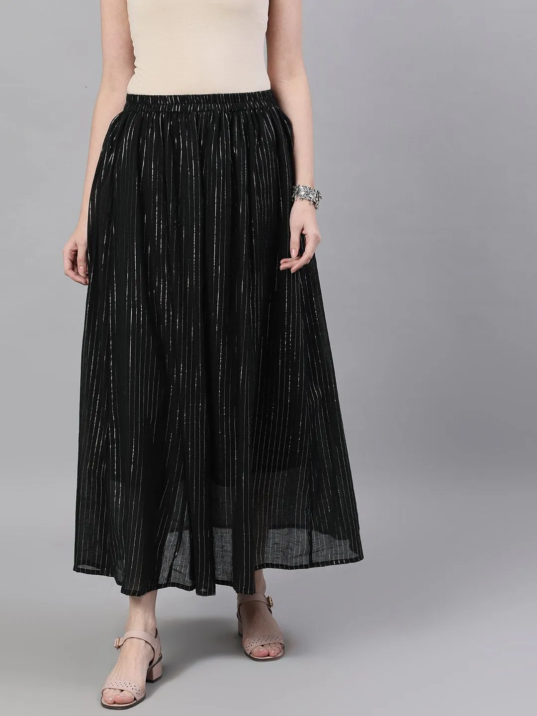 Women Black Maxi Skirt