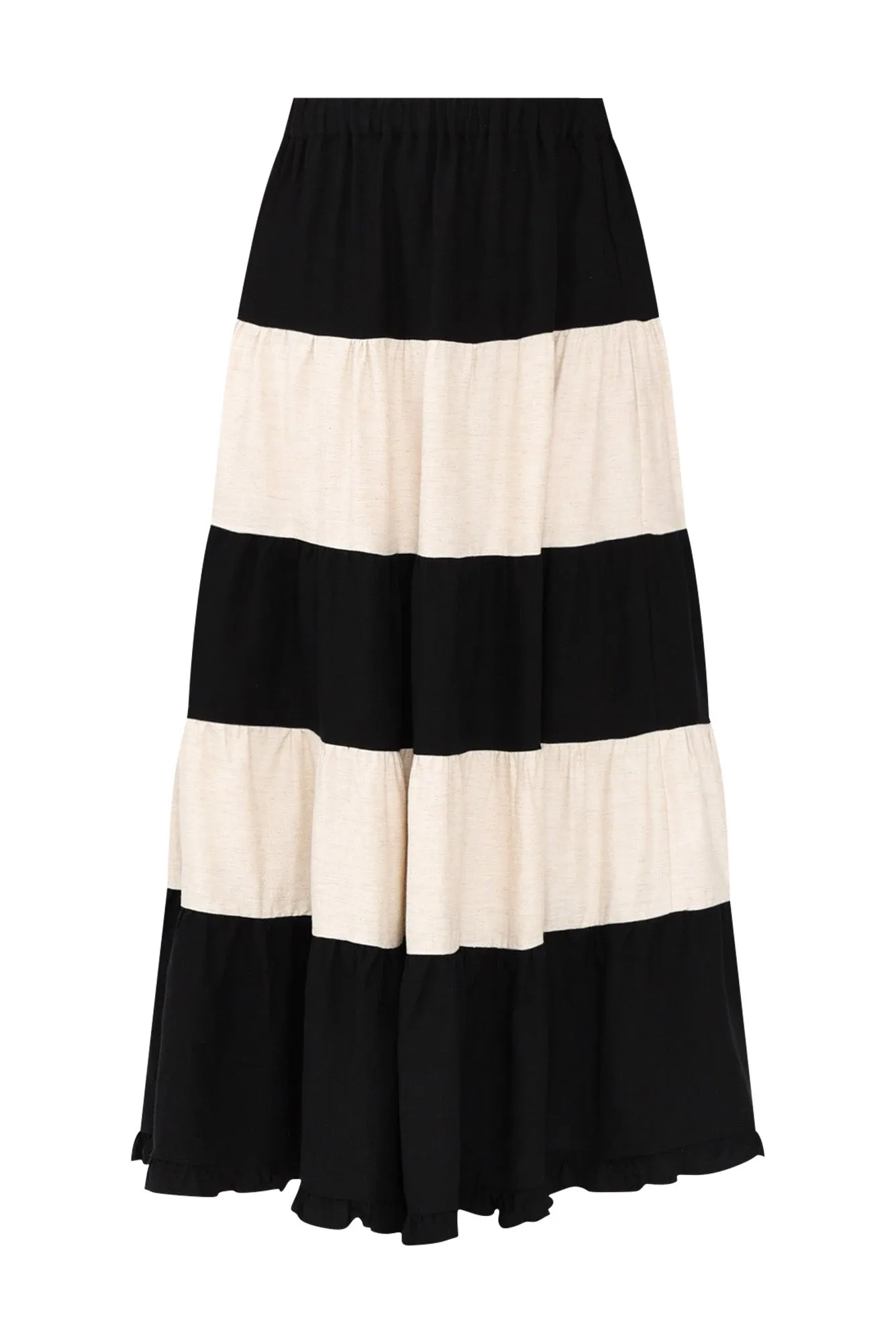 Wonderland Black Splice Cotton Blend Skirt