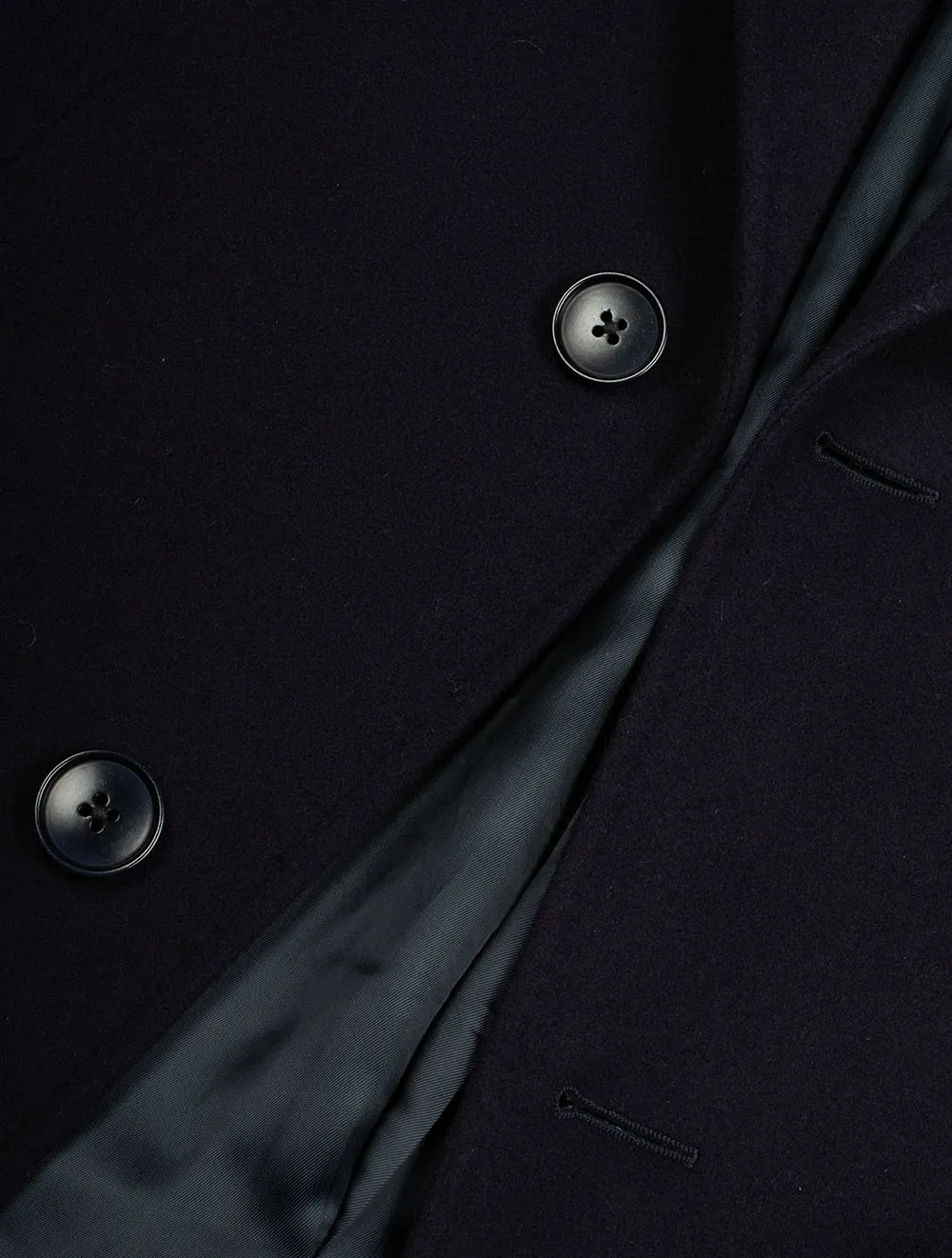 Wool and Cashmere Overcoat Navy